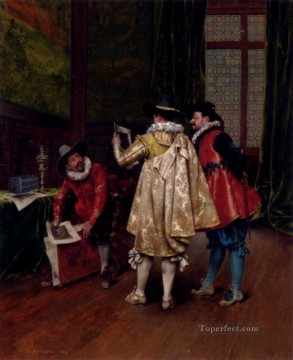  Adolphe Oil Painting - The Conversation Academic Adolphe Alexandre Lesrel